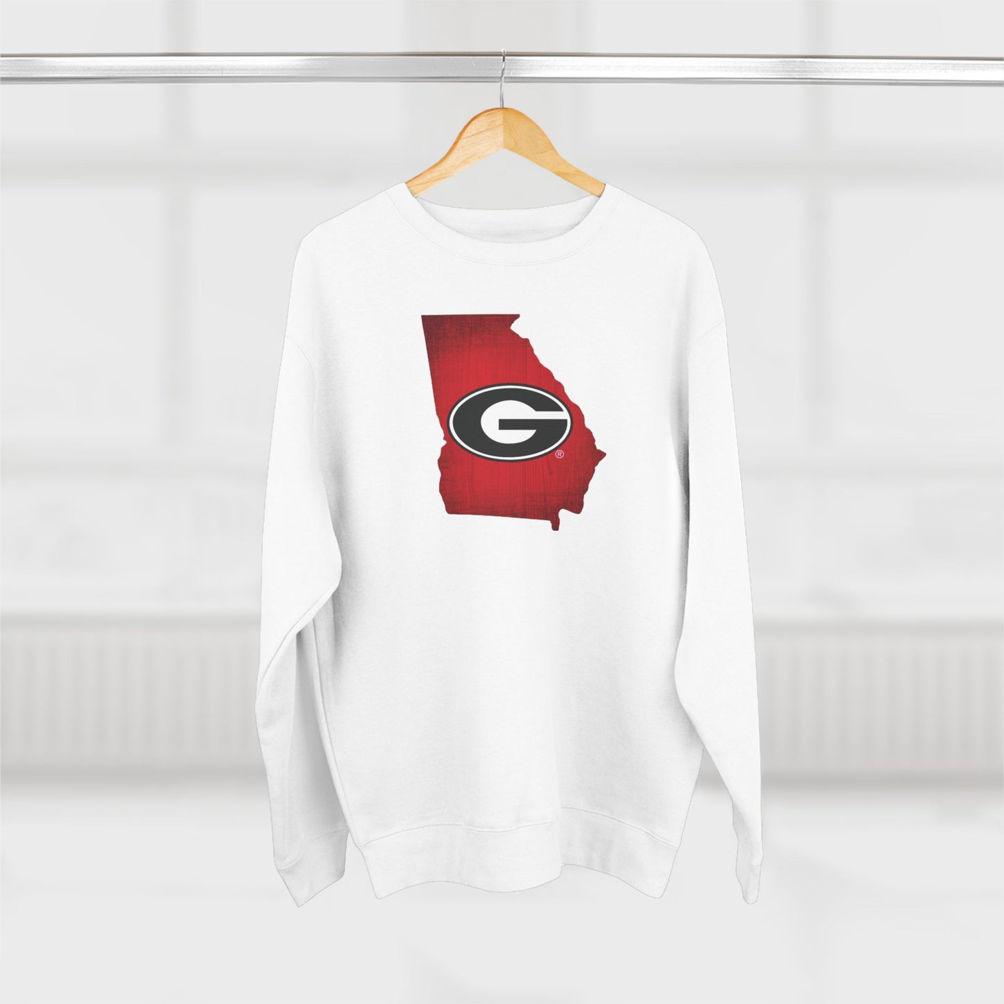 'Georgia Bulldogs State of Georgia' Cotton Crewneck Sweatshirt