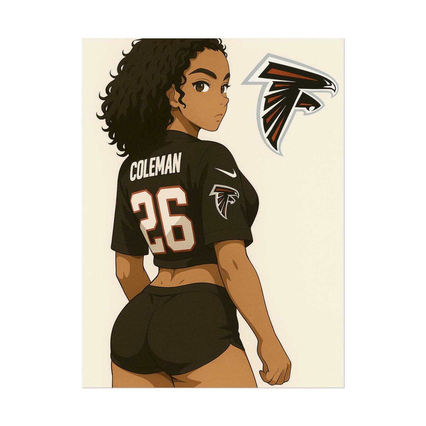 Loco Fits Anime Girls 'Falcons Girl 1' Poster