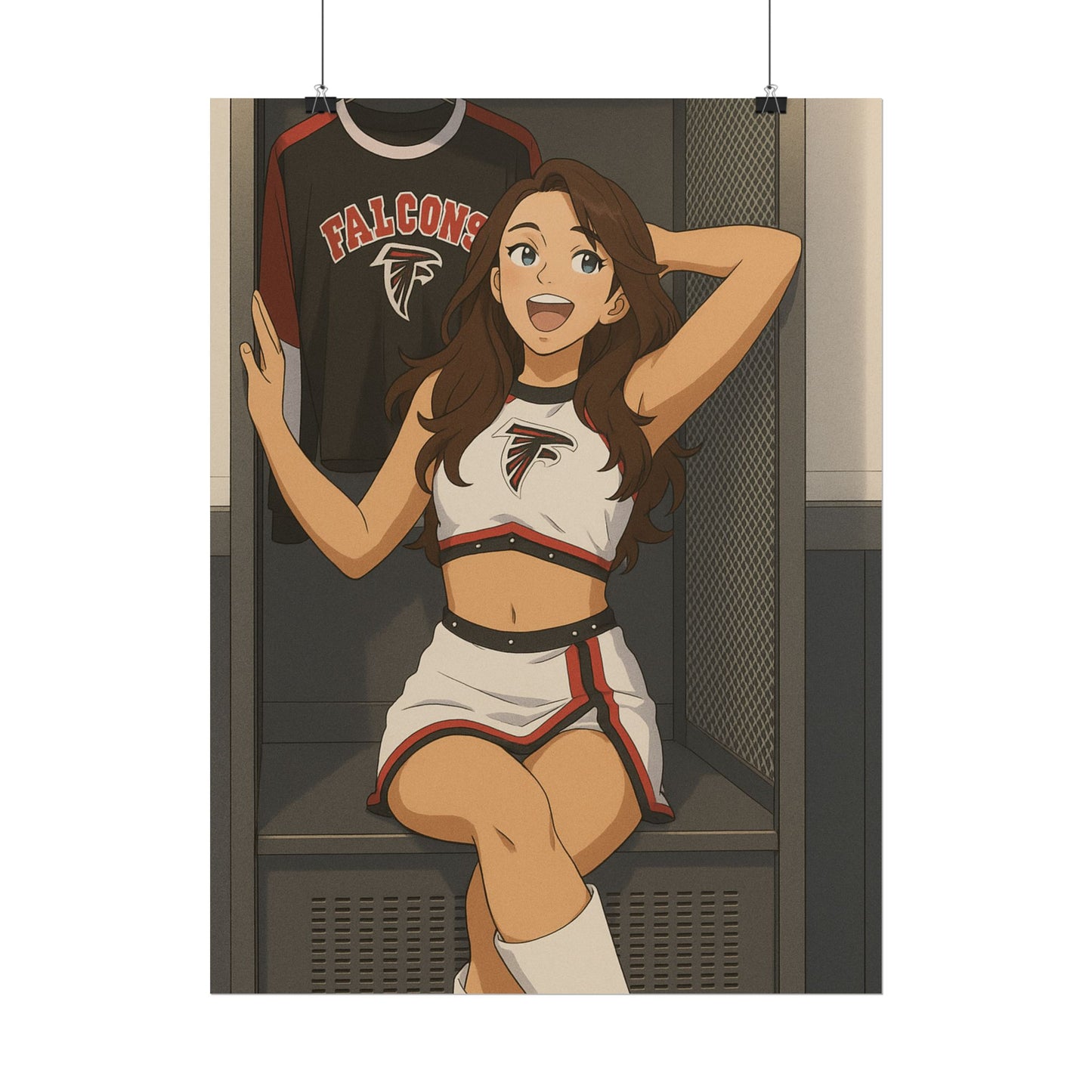 Loco Fits Anime Girls 'Falcons Cheerleader Locker-room ' Poster