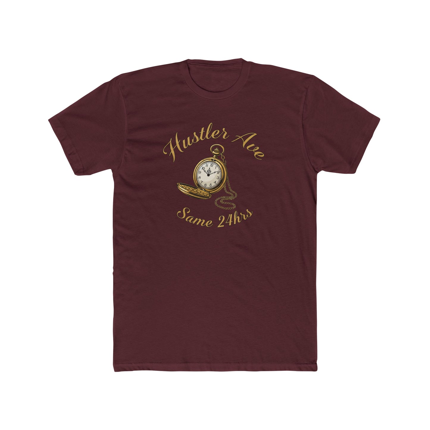 "Hustler Ave" Hustler's Time Graphic Cotton Crew Tee