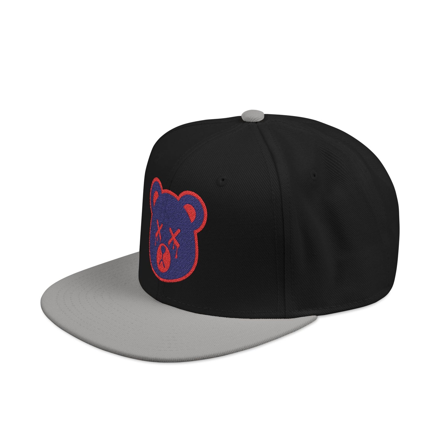 "Wicked Way" Deady Bear Head Blue & Red Snapback