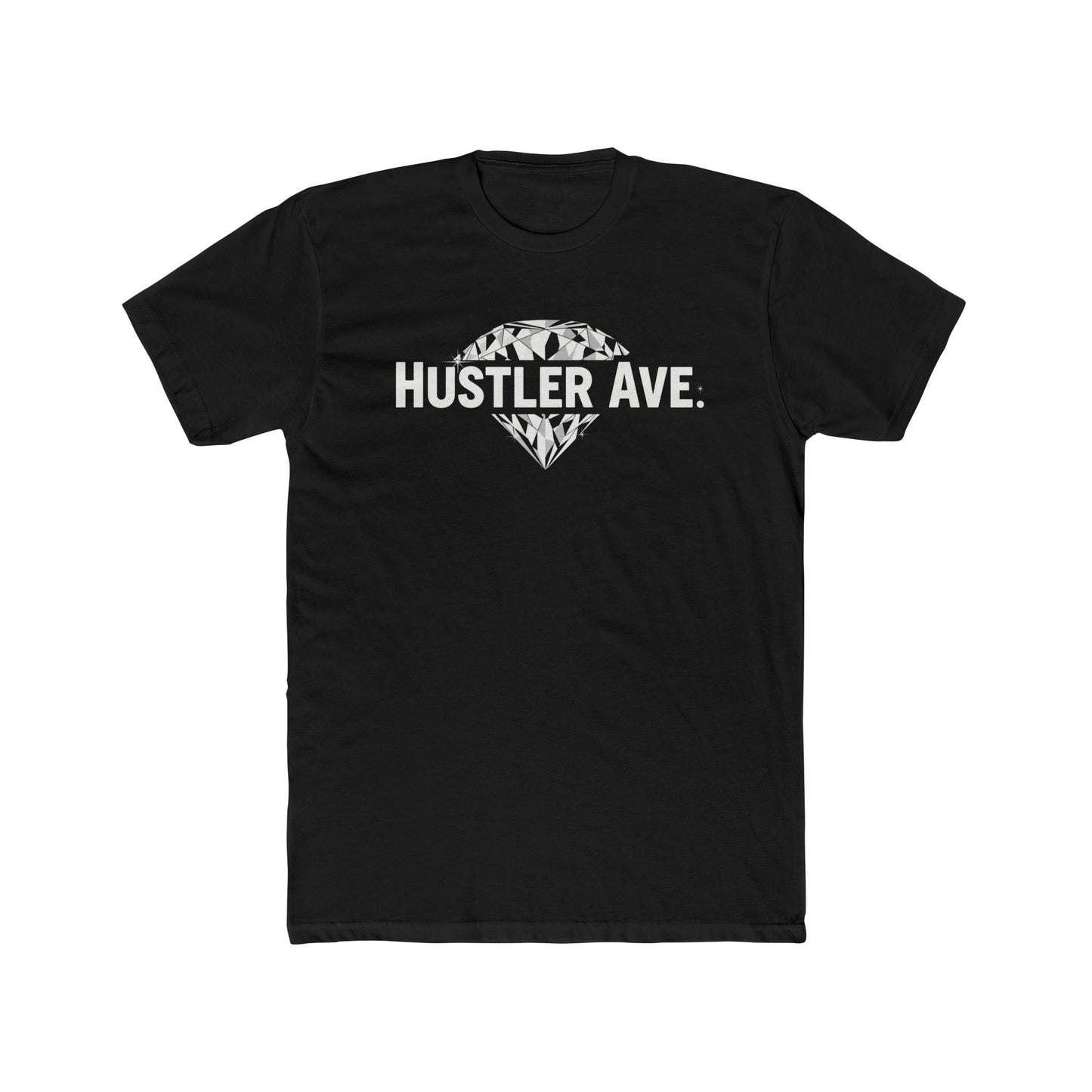 "Hustler Ave" Diamond Status Cotton Crew Tee