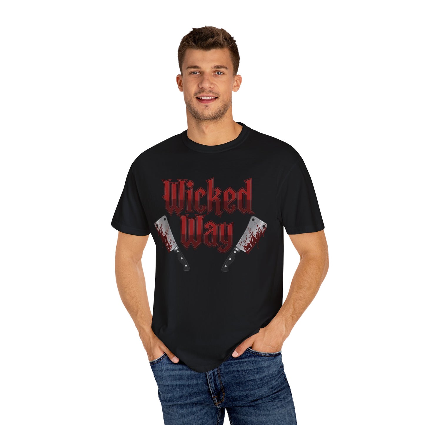 "Wicked Way" Double Butcher Knives Alt. Version Graphic T-Shirt