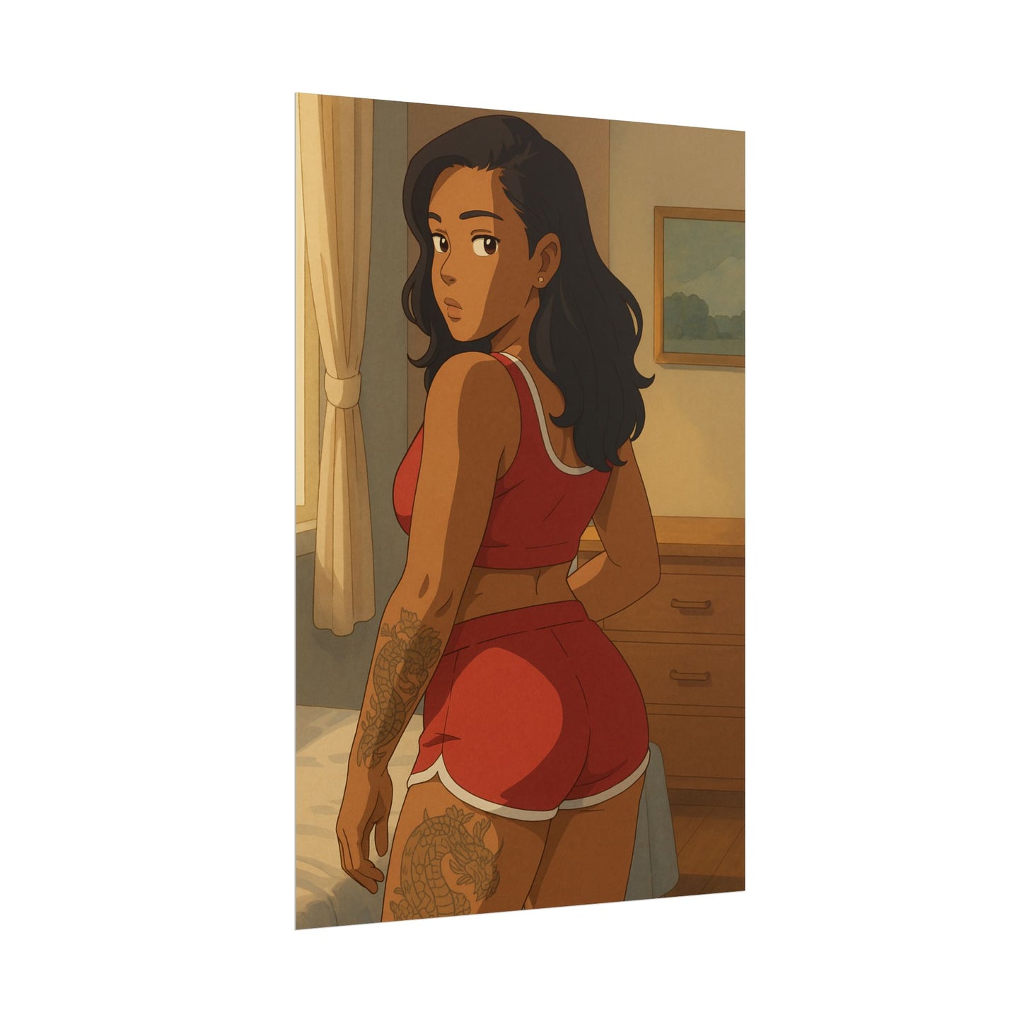 Loco Fits Anime Girls 'Brown Sugar Baddie' Poster