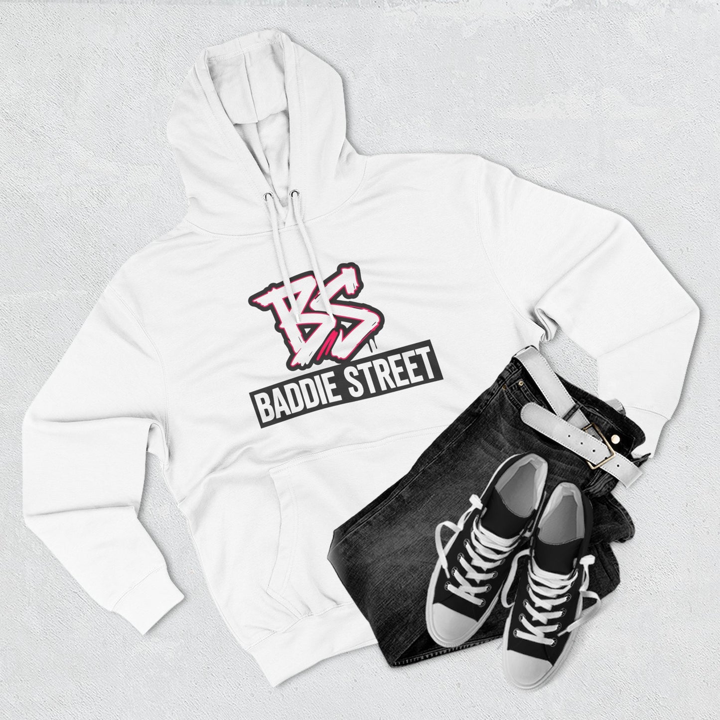 "Baddie Street" Streetwise V1 BS Logo Fleece Hoodie
