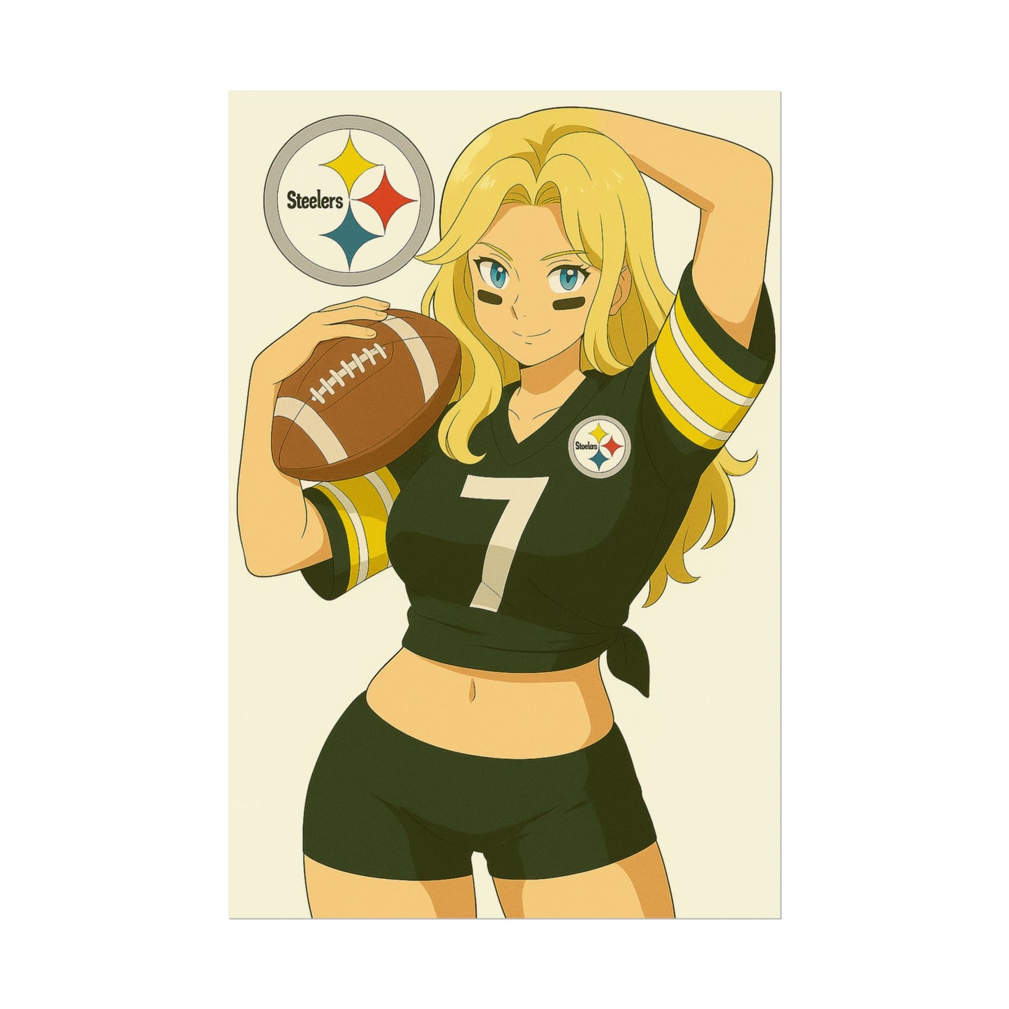 Loco Fits Anime Girls 'Steelers Girl 1' Poster