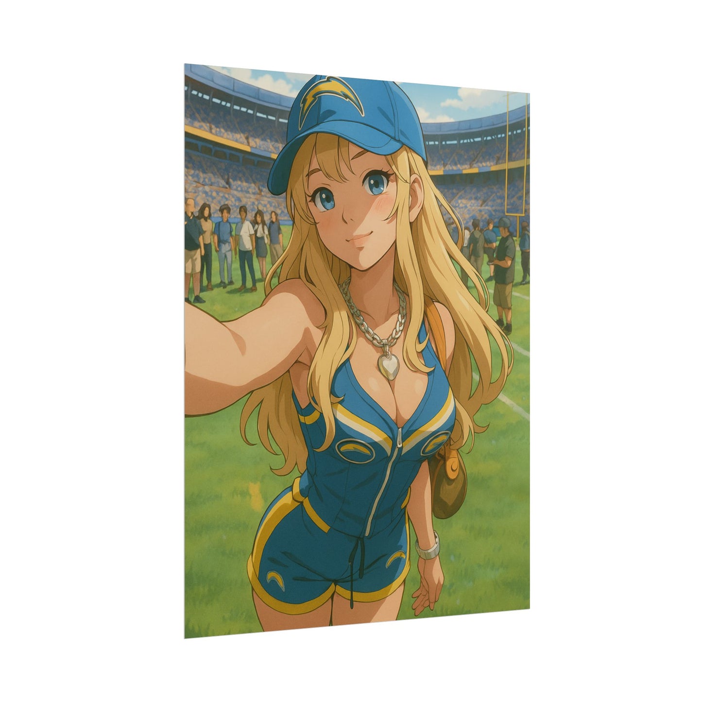 Loco Fits Anime Girls 'Chargers Girl Selfie' Poster