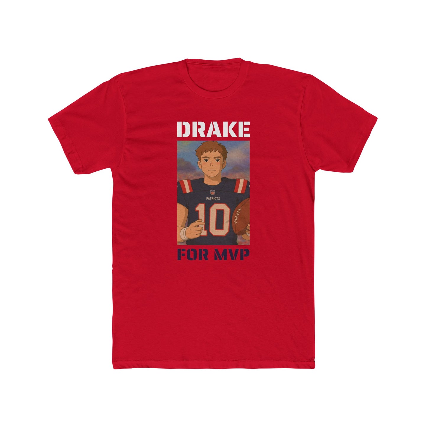 Anime Football 'Drake For MVP' Cotton Crew Tee