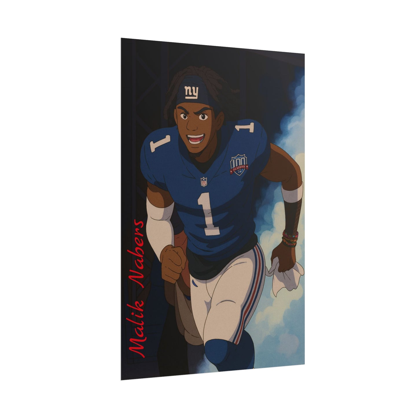 Loco Fits Anime Football 'Malik Nabers' Poster