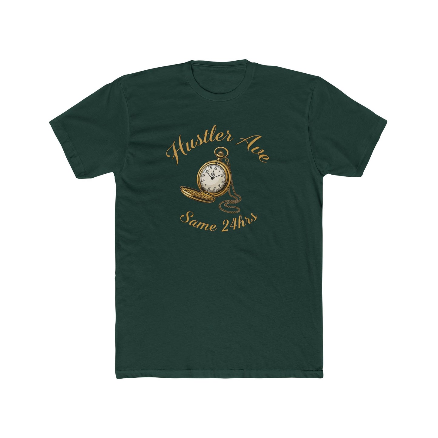 "Hustler Ave" Hustler's Time Graphic Cotton Crew Tee