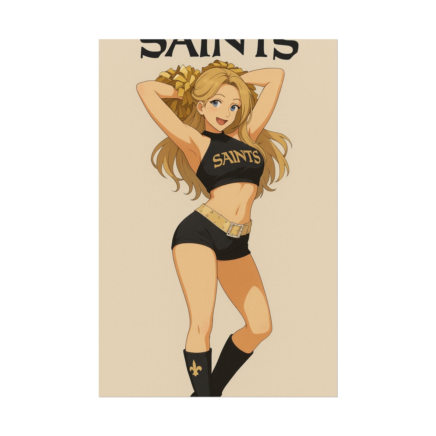 Loco Fits Anime Girls 'Saints Cheerleader 1' Poster