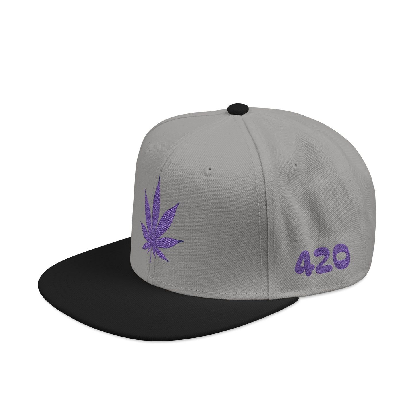 "Hippie Highway" 420 Purple Pot Leaf Snapback Hat