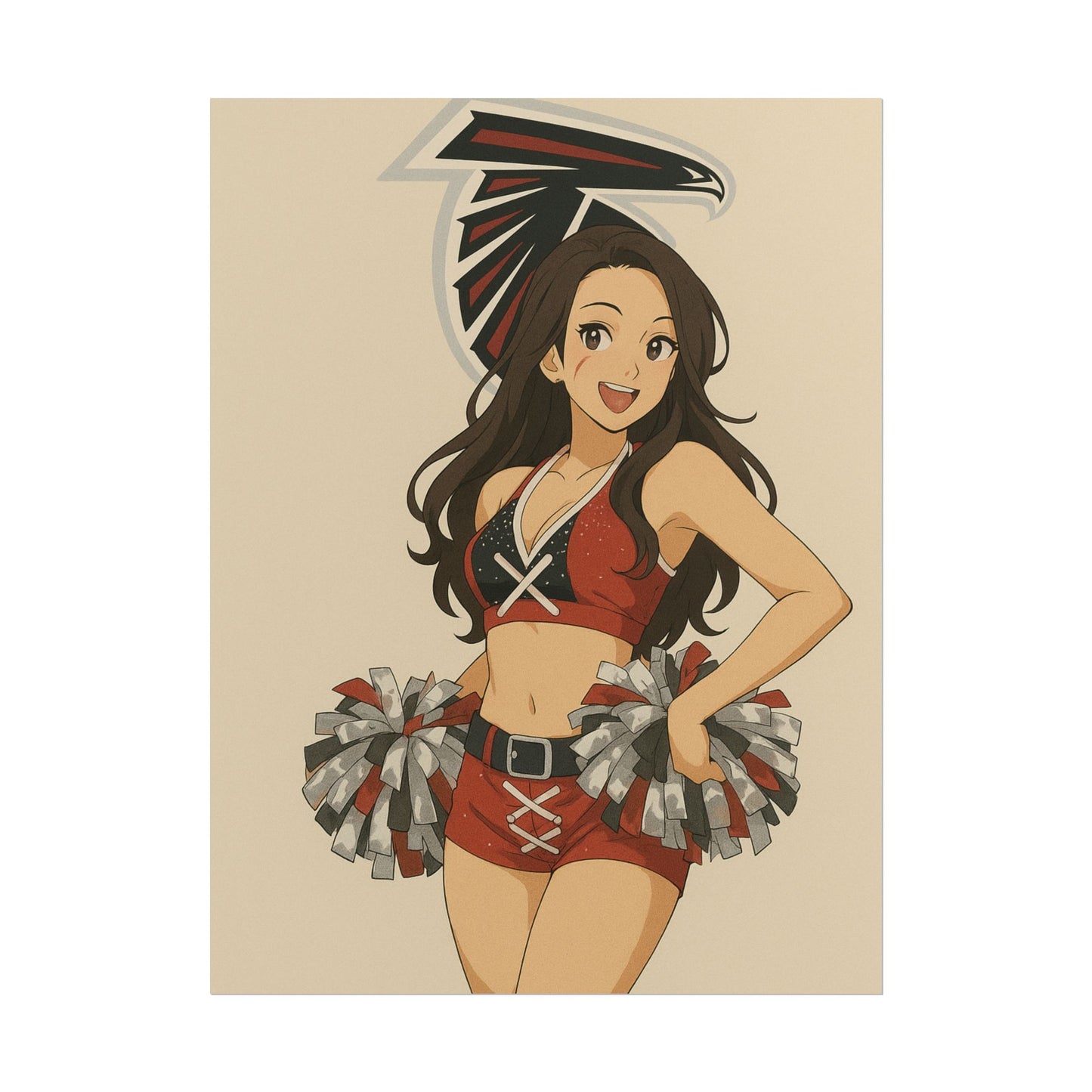 Loco Fits Anime Girls 'Falcons Cheerleader 2' Poster