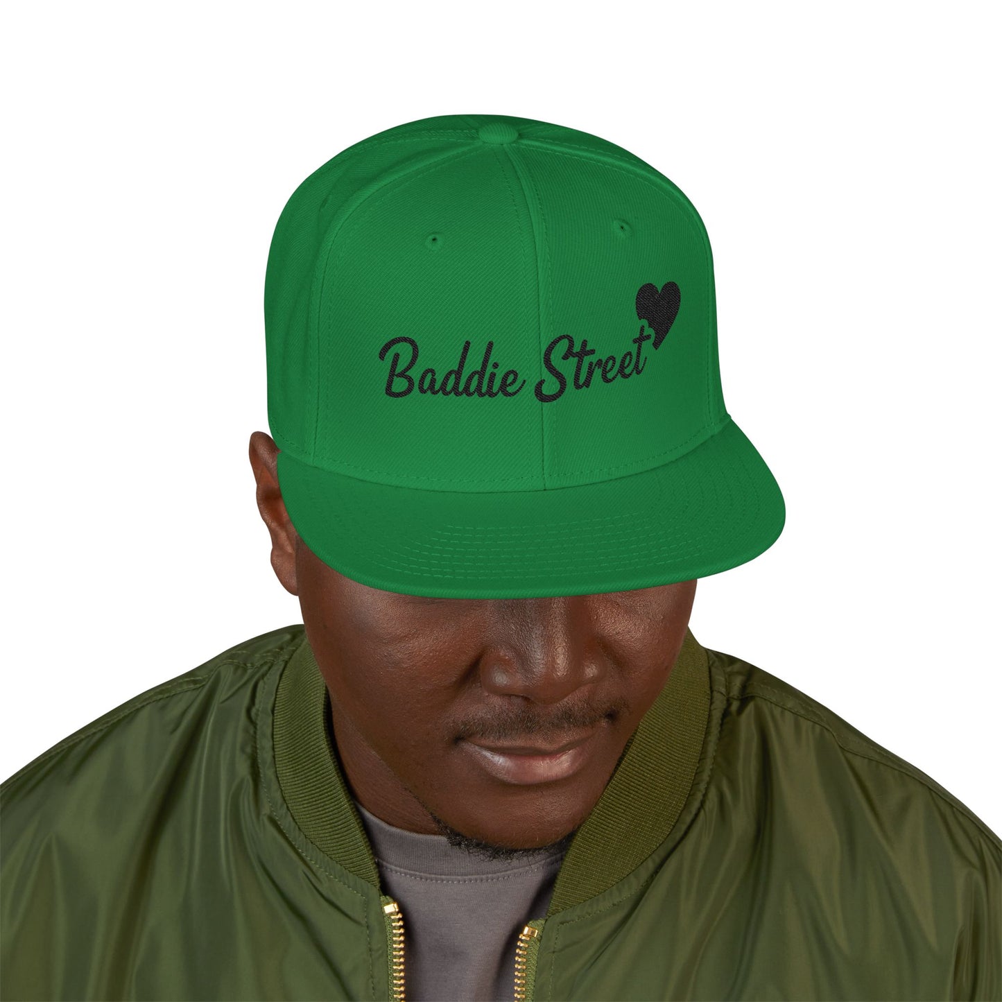 "Baddie Street" Script Heart V1 Snapback Hat