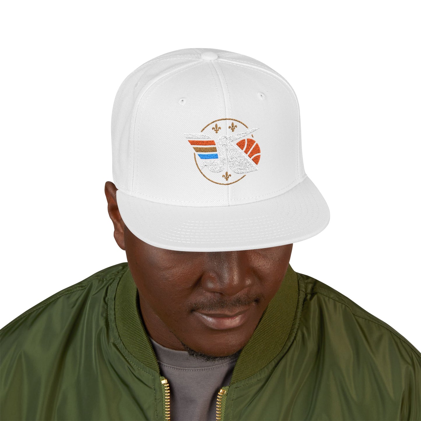 Loco Fits "NBA New Orleans Pelicans Silhouette Bird Concept Logo" Snapback (Embroidery)