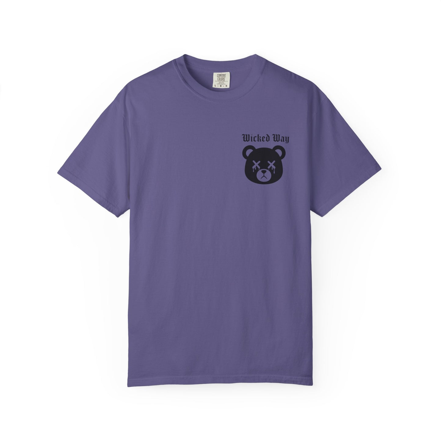 "Wicked Way" Dead Bear Head Pocket Logo Graphic T-Shirt (Multi Color Options)