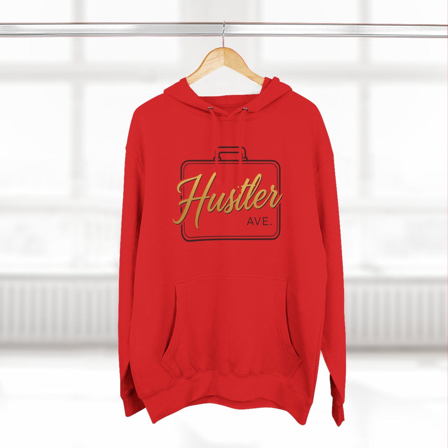 "Hustler Ave" All Business Gold Breifcase Hoodie