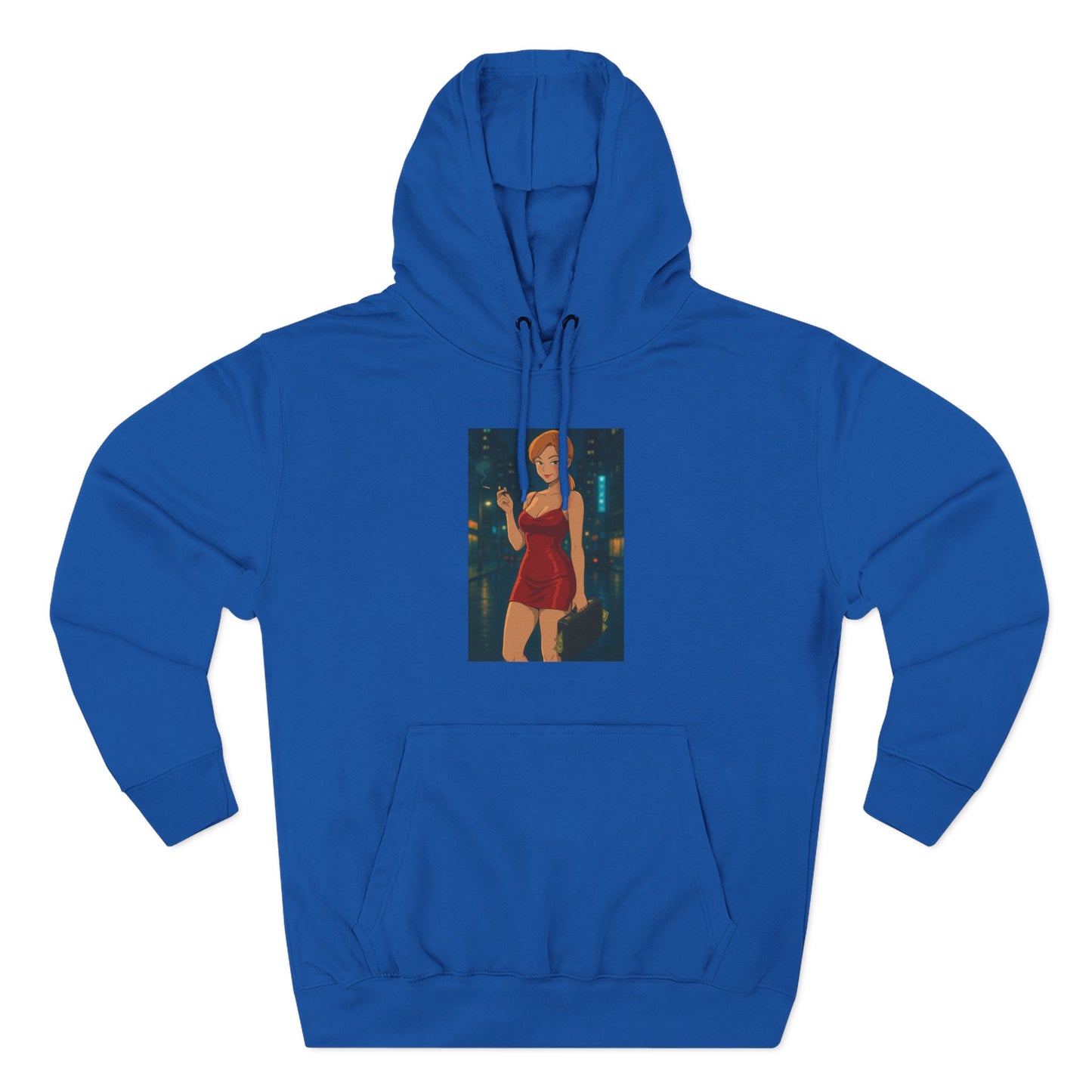 Loco Fits Anime Girls 'Take the Money & Run' Three-Panel Fleece Hoodie