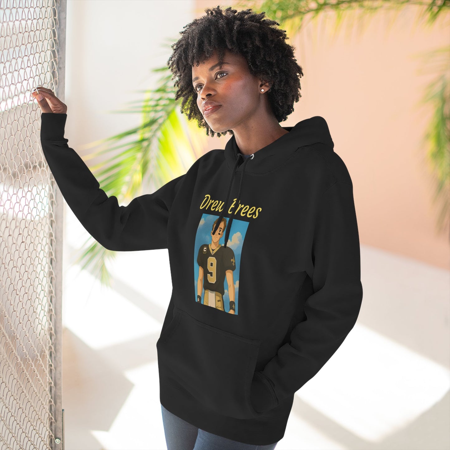 Anime Football 'Drew Brees' Three-Panel Fleece Hoodie