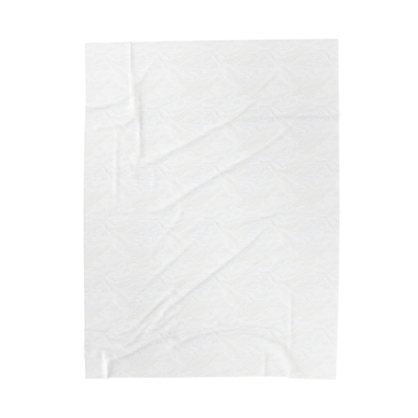White "Wicked Way" Dead Bear Head Velveteen Plush Blanket
