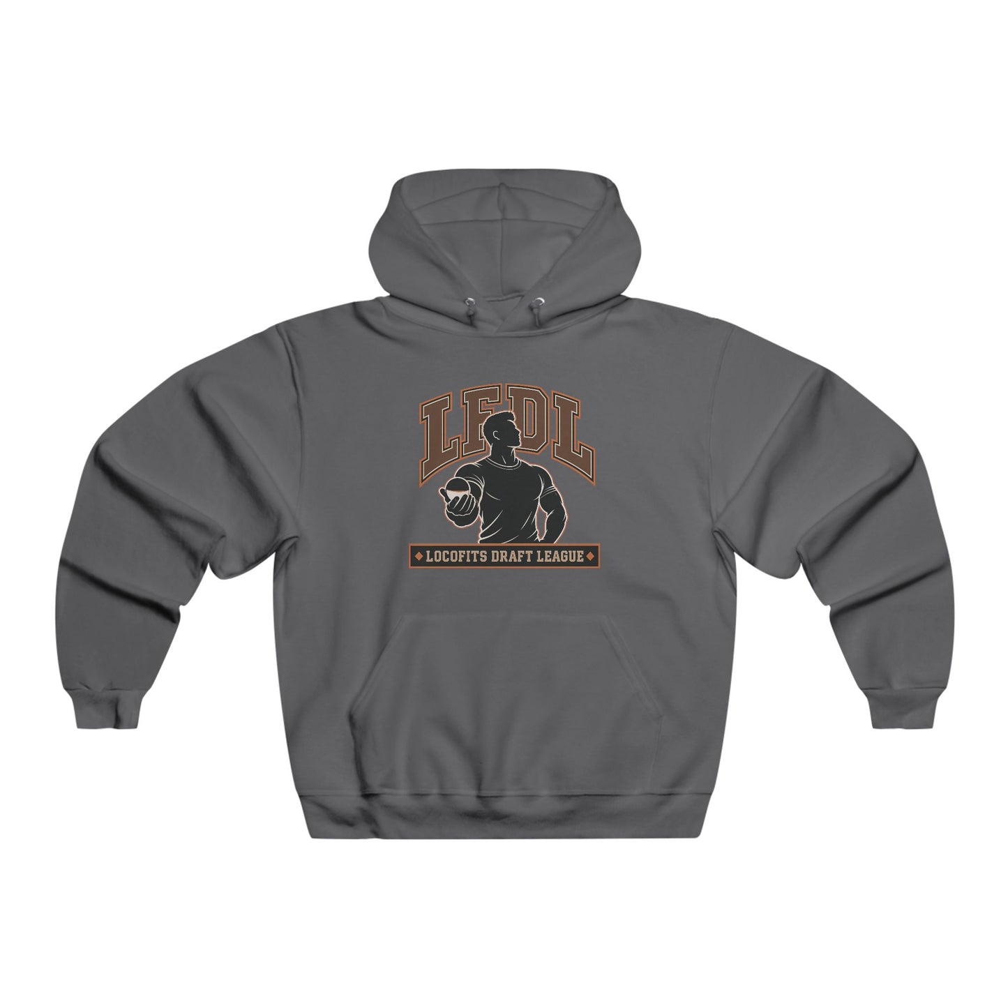 LocoFits Draft League LFDL Portrait Silhouette TEN Men's NUBLEND® Hooded Sweatshirt
