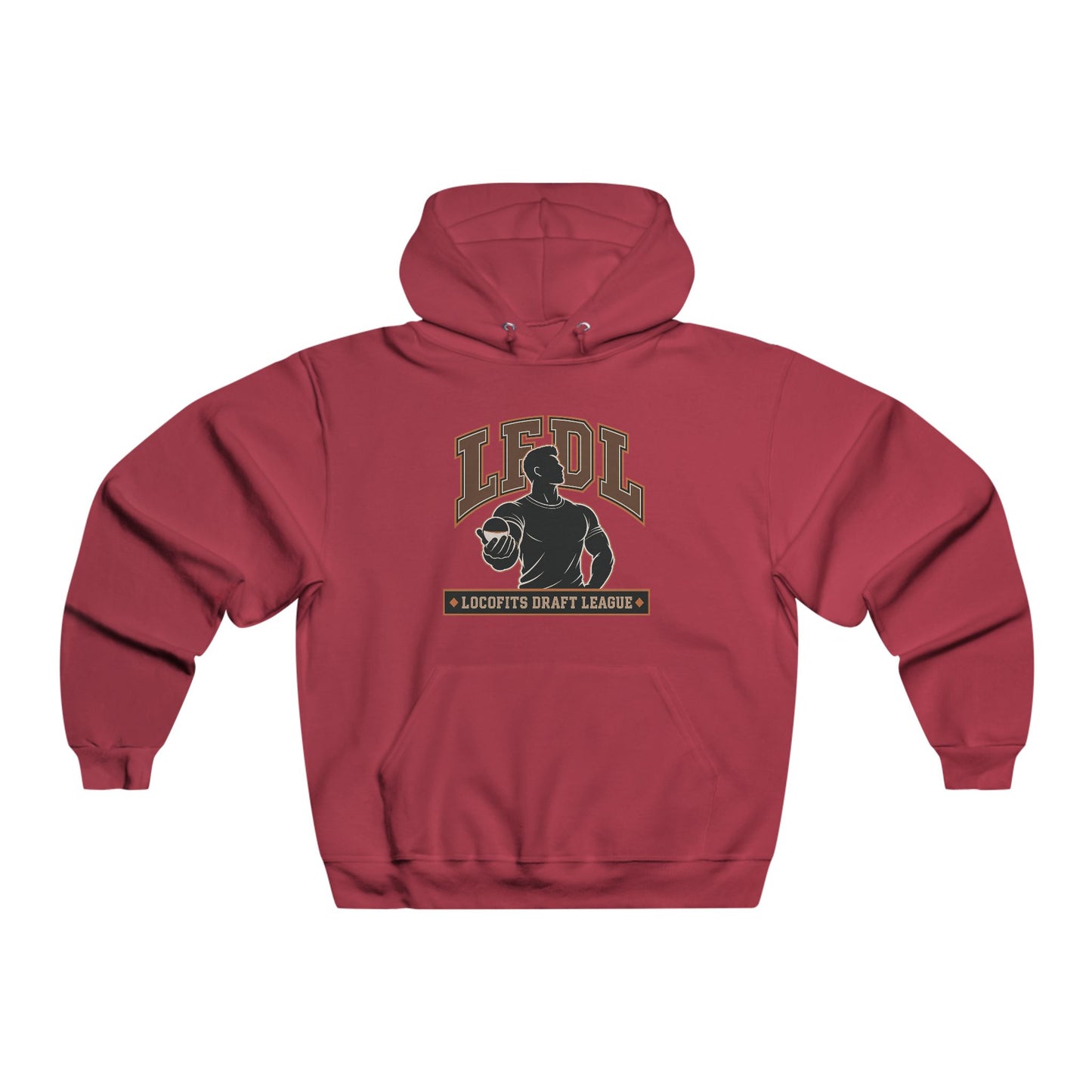 LocoFits Draft League LFDL Portrait Silhouette TEN Men's NUBLEND® Hooded Sweatshirt