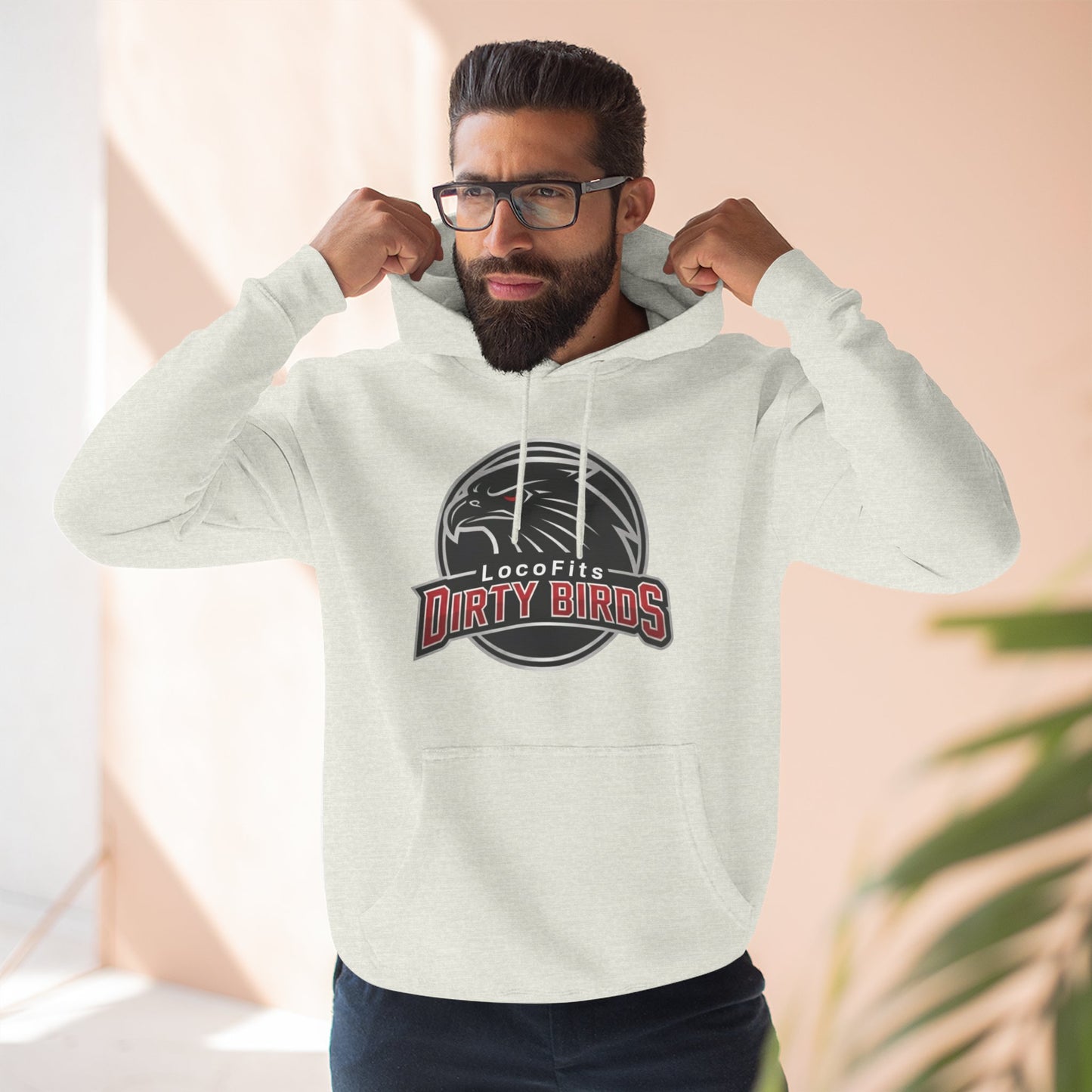 Loco Fits Dirty Birds Three-Panel Fleece Hoodie