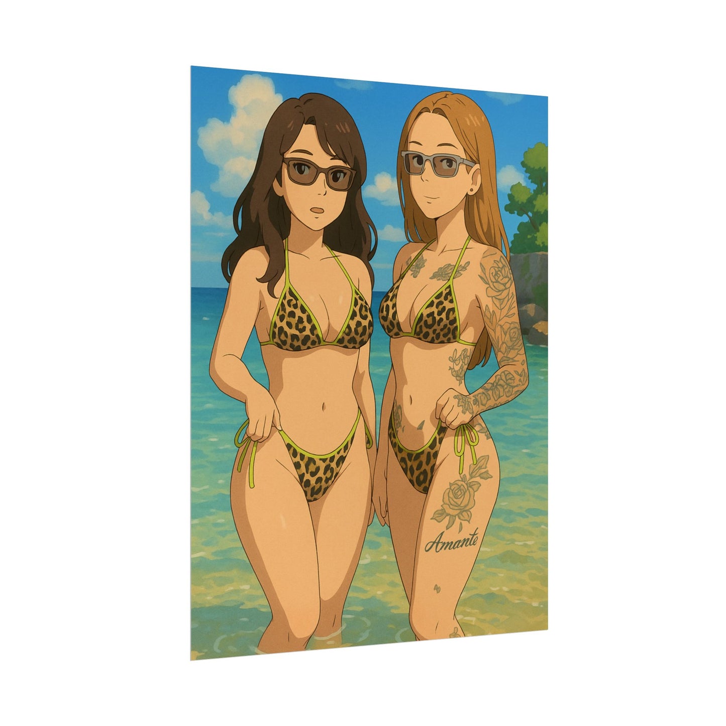 Loco Fits Anime Girls 'Beach Babes' Poster