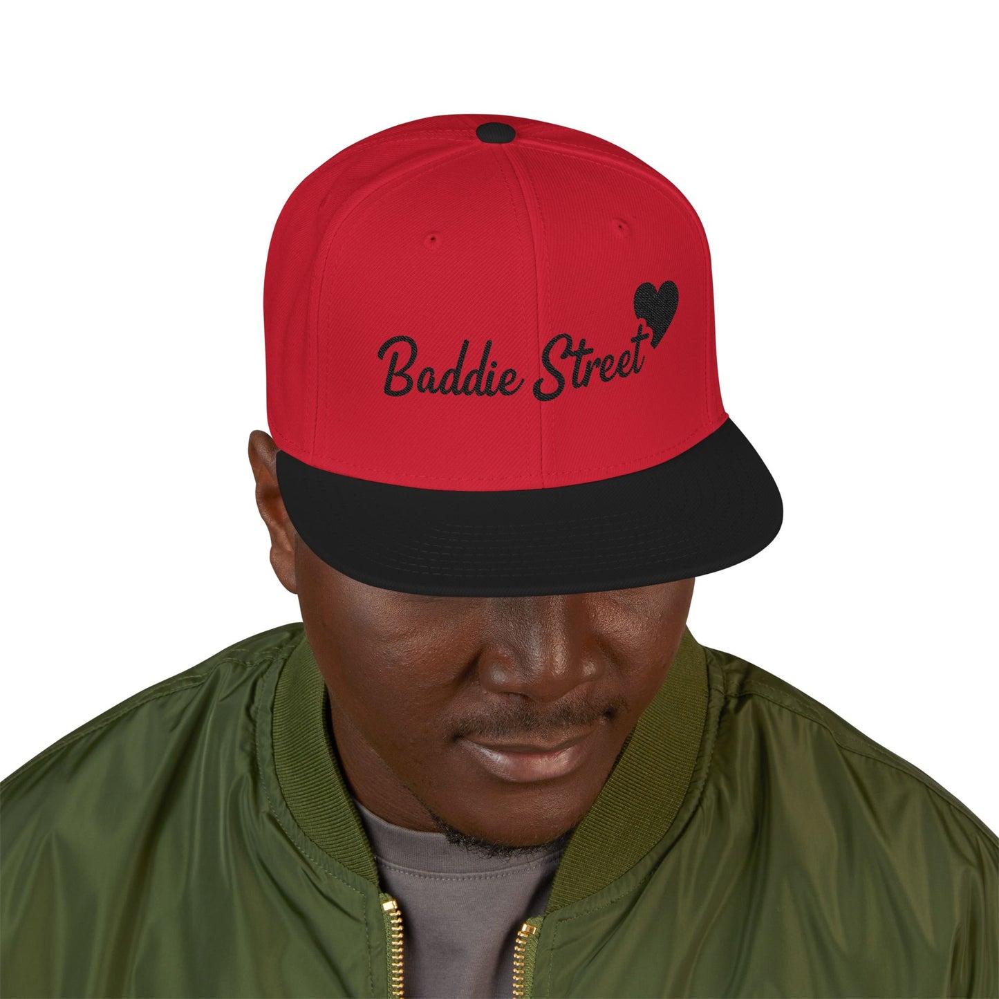 "Baddie Street" Script Heart V1 Snapback Hat