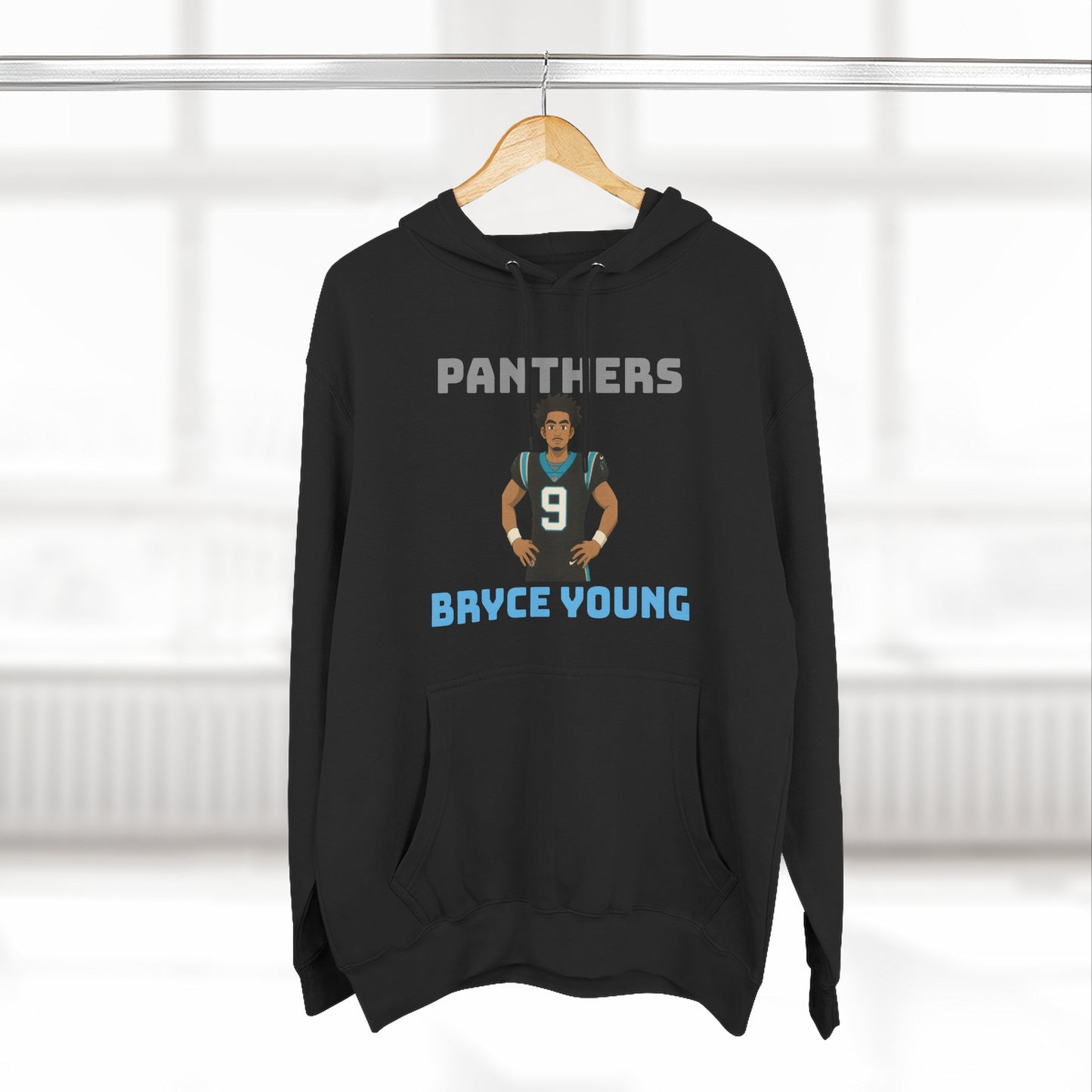 Anime Football 'Panthers Bryce Young' Three-Panel Fleece Hoodie