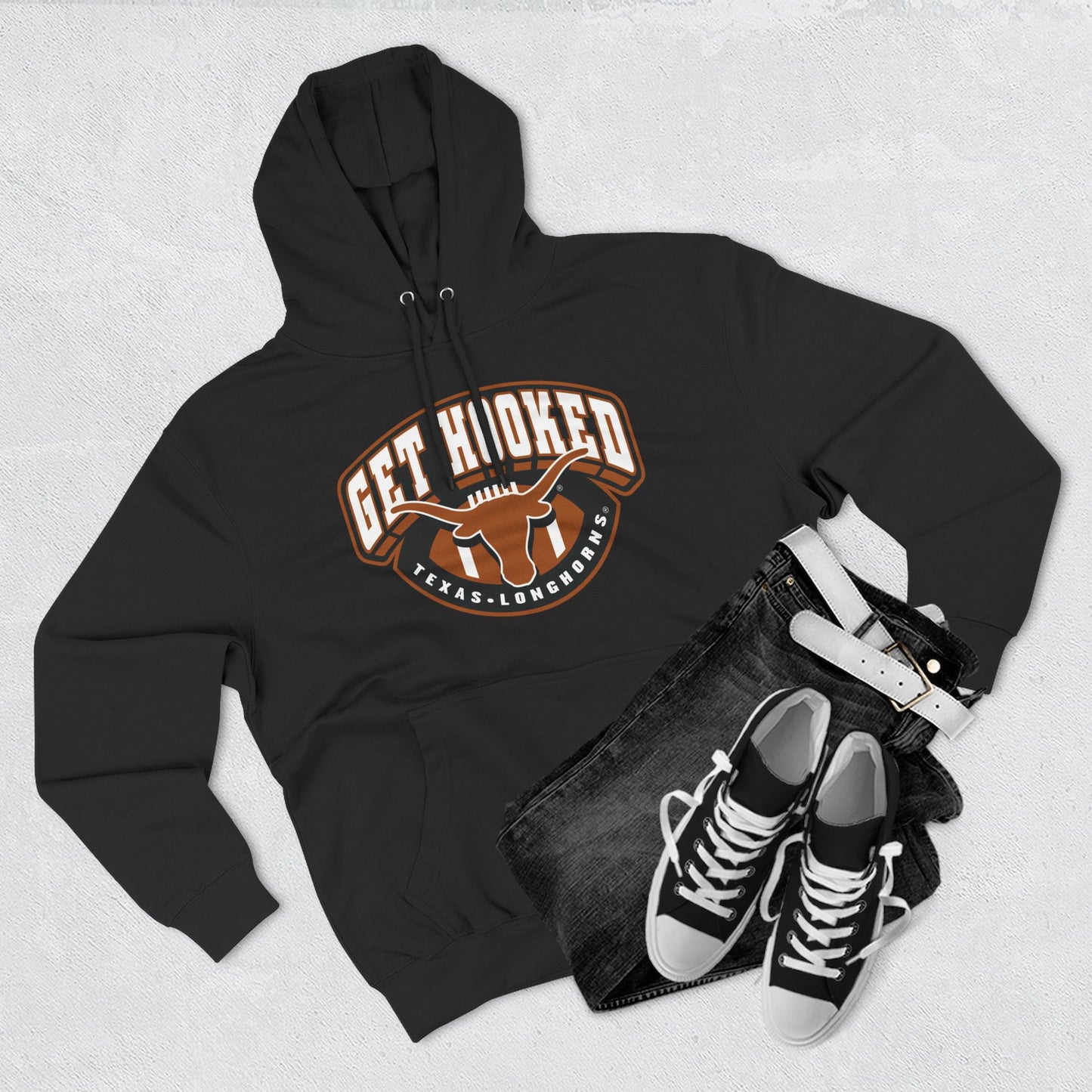 'Texas Longhorn Football, Get Hooked' Three-Panel Fleece Hoodie