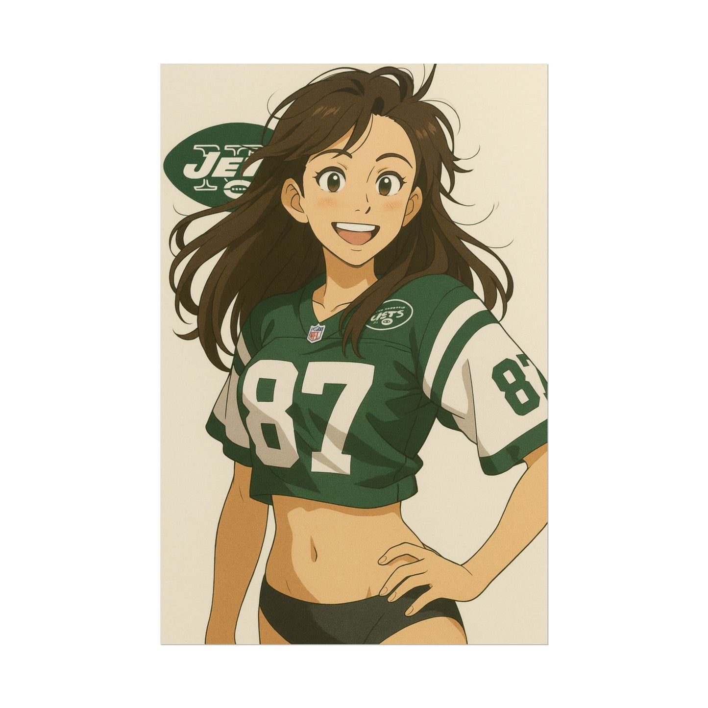 Loco Fits Anime Girls 'Jets Girl 1' Poster