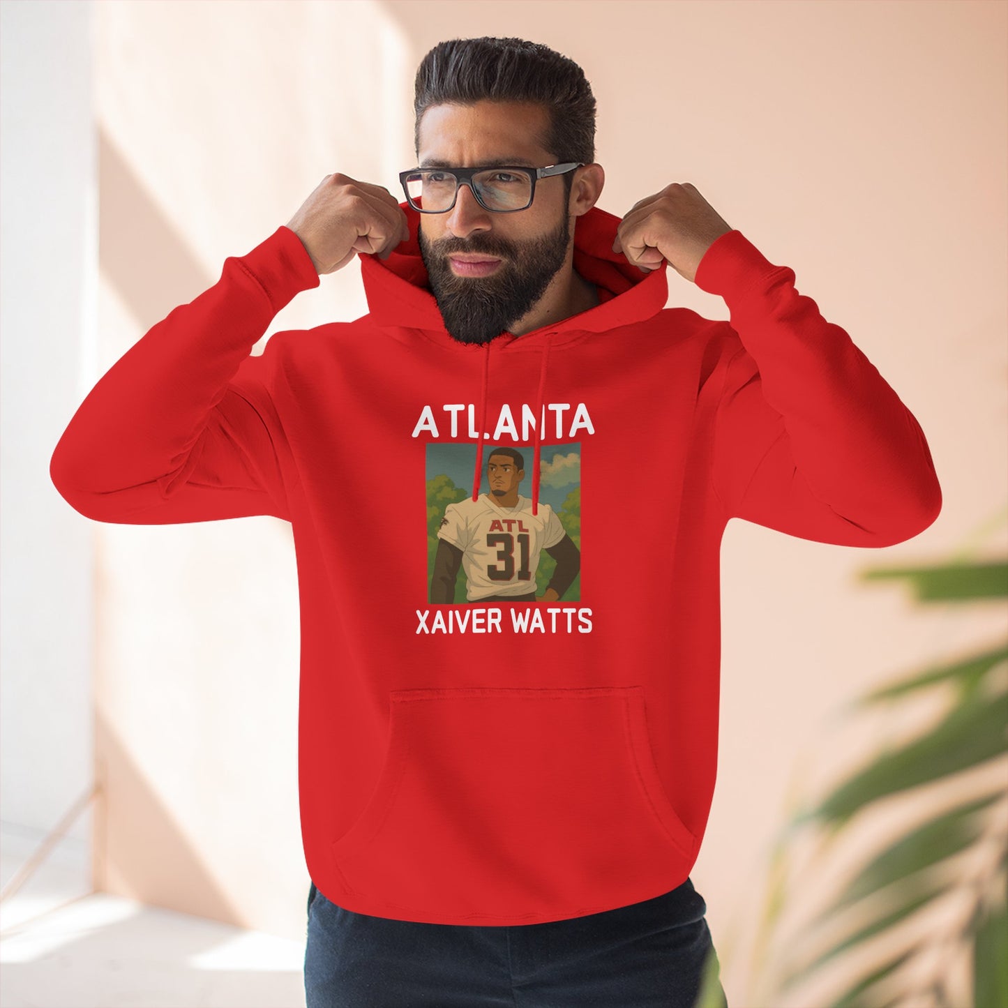Anime Football 'Atlanta Xaiver Watts' Three-Panel Fleece Hoodie