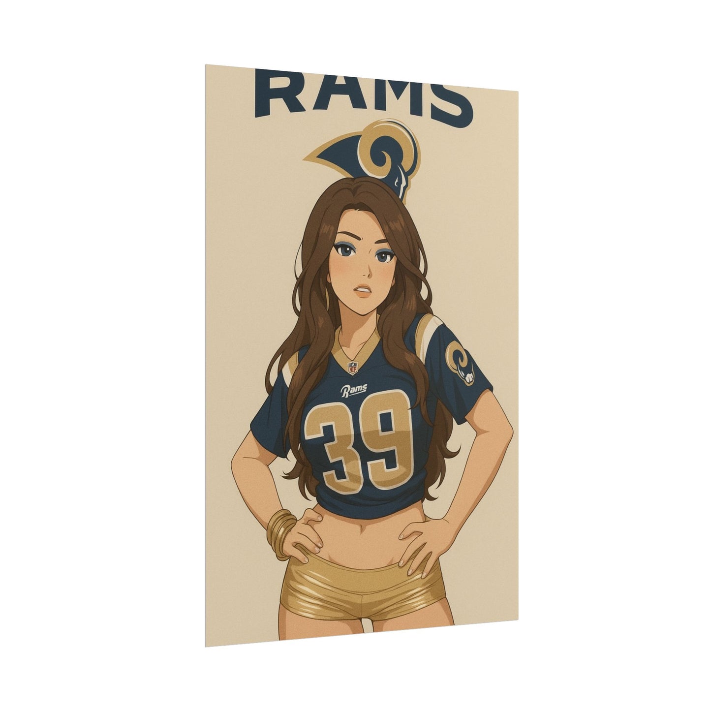 Loco Fits Anime Girls 'Rams Girl 1' Poster