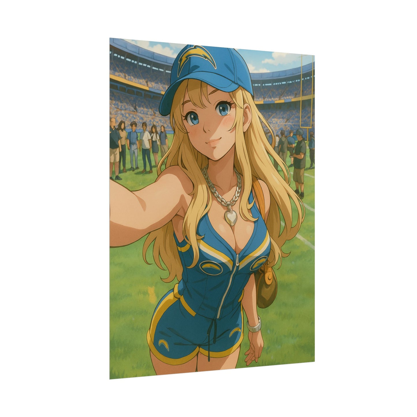 Loco Fits Anime Girls 'Chargers Girl Selfie' Poster