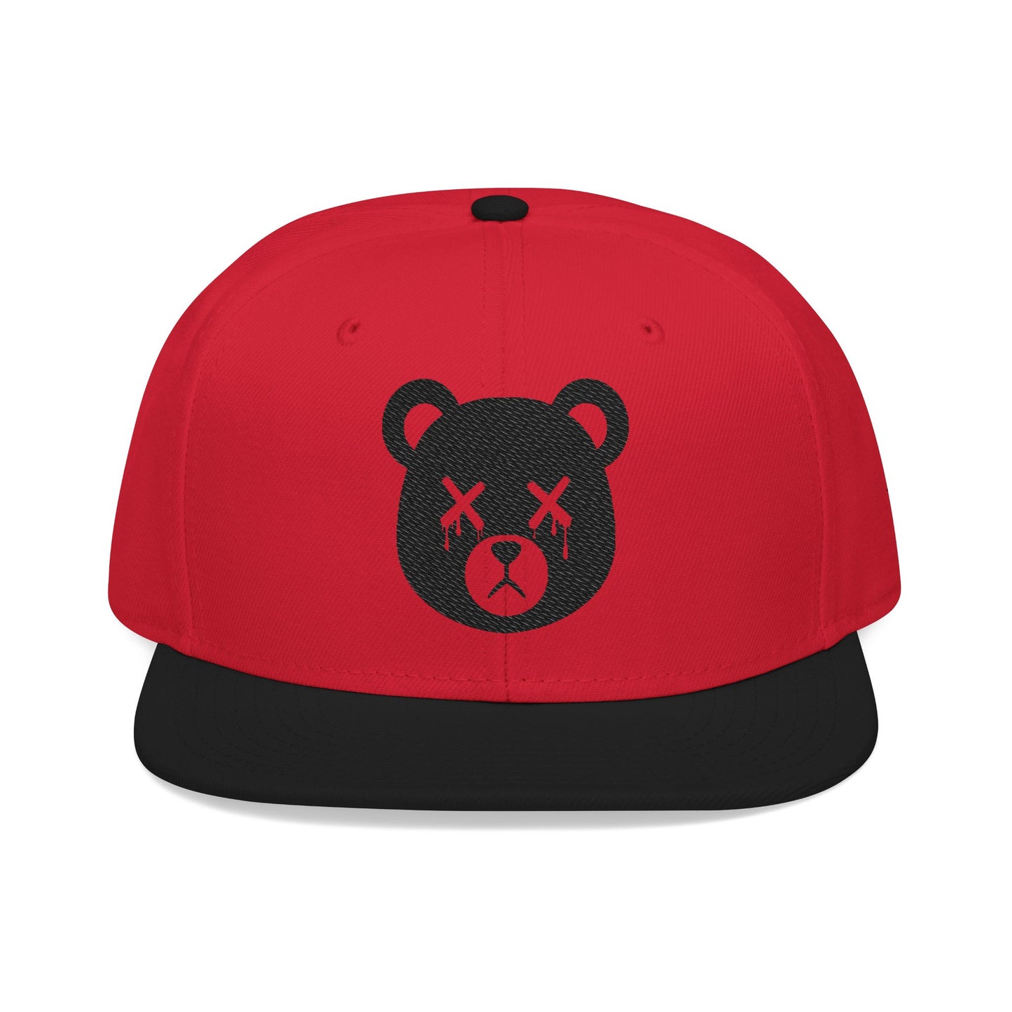 Red & Black "Wicked Way"#13 Dead Bear Head Solo Snapback