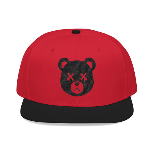 Red & Black "Wicked Way"#13 Dead Bear Head Solo Snapback
