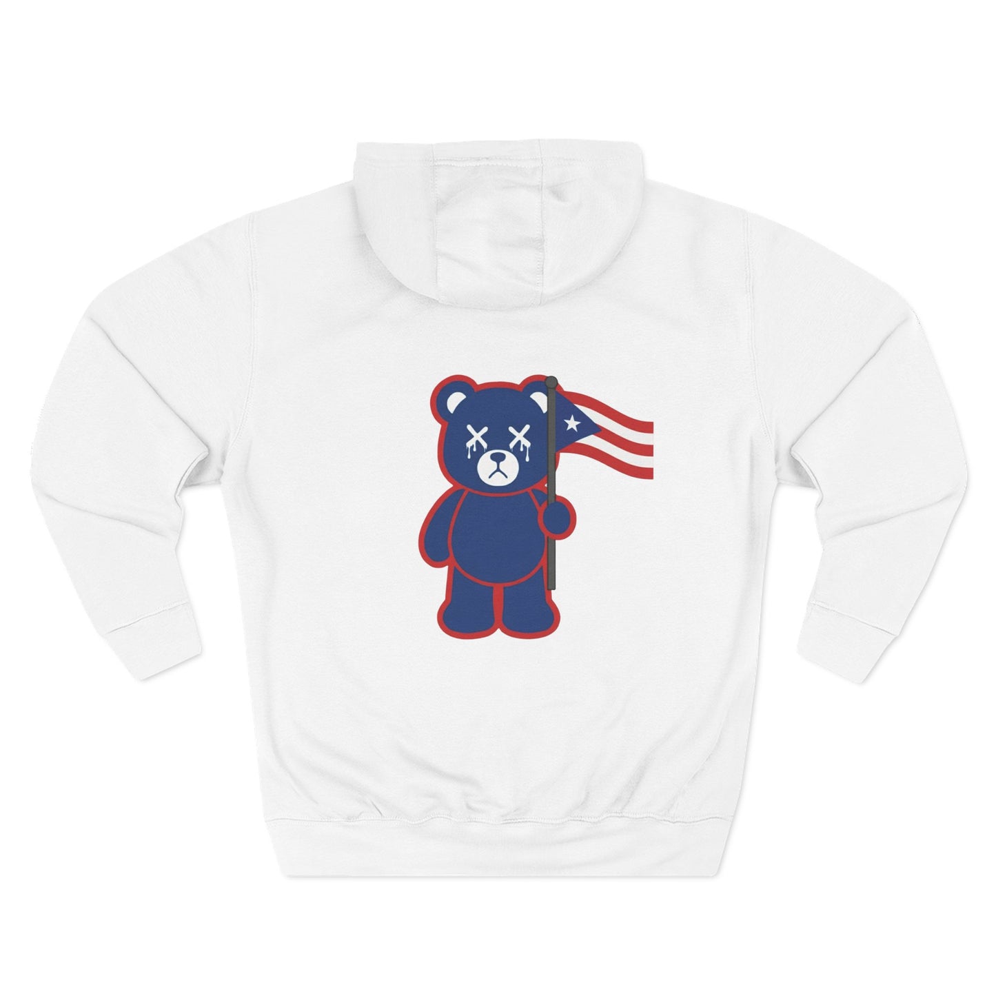 Nation P.R. "Wicked Way" Deady Bear Football Blue, White, & Red Fleece Hoodie