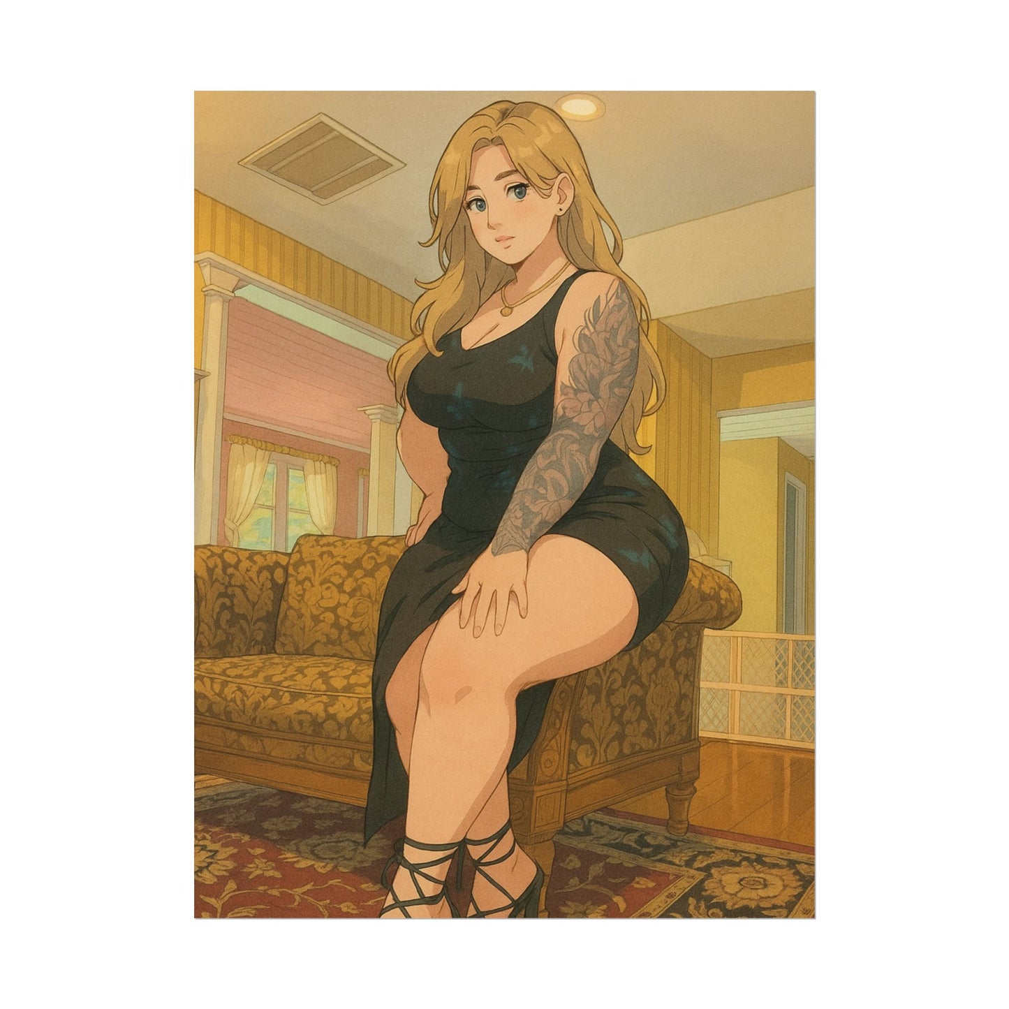 Loco Fits Anime Girls 'Little Black Dress' Poster