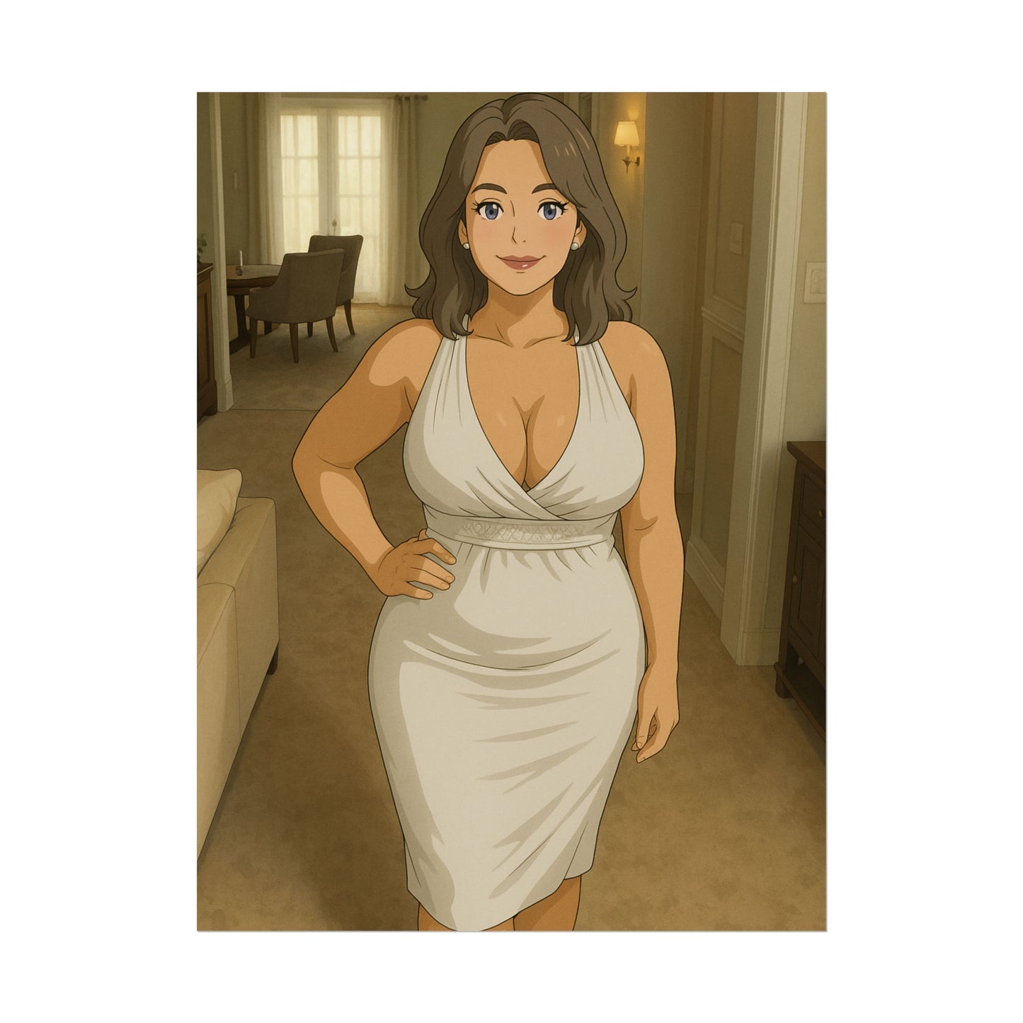 Loco Fits Anime Girls 'Come in for Dinner' Poster