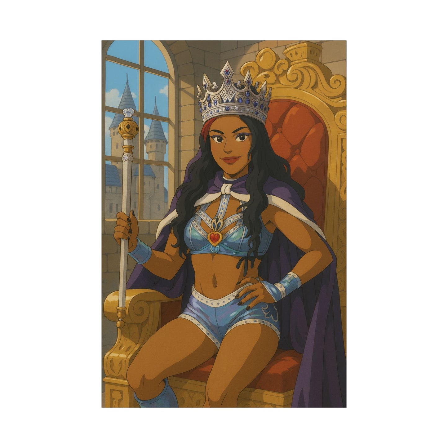 Loco Fits Anime Wrestling 'Latin Queen Vega' Poster