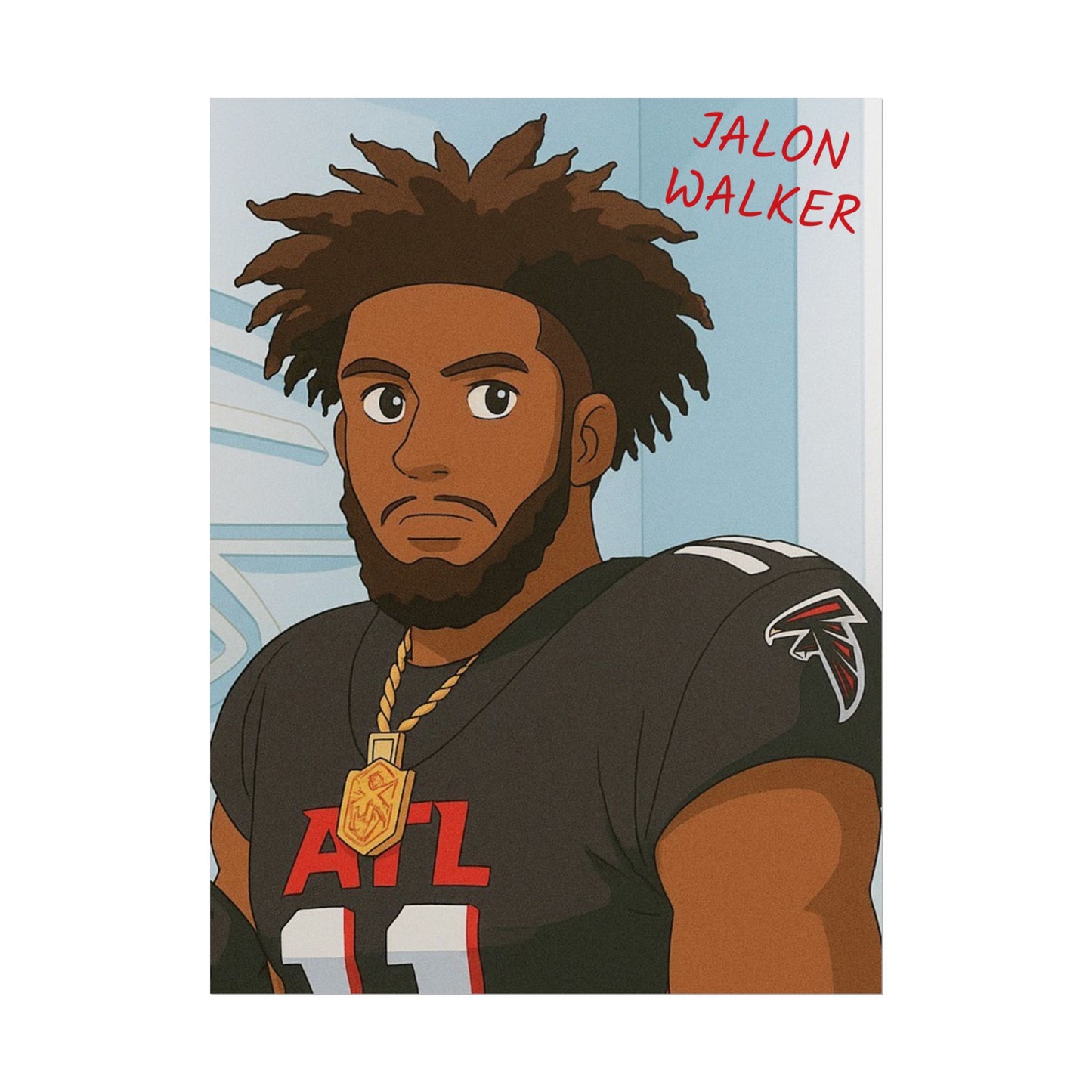 Loco Fits Anime Football 'Jalon Walker' Poster