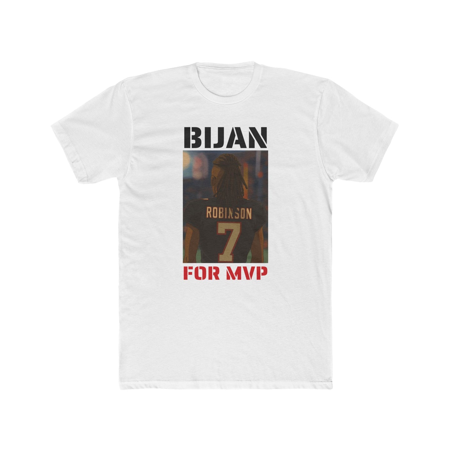 Anime Football 'Bijan For MVP' Cotton Crew Tee
