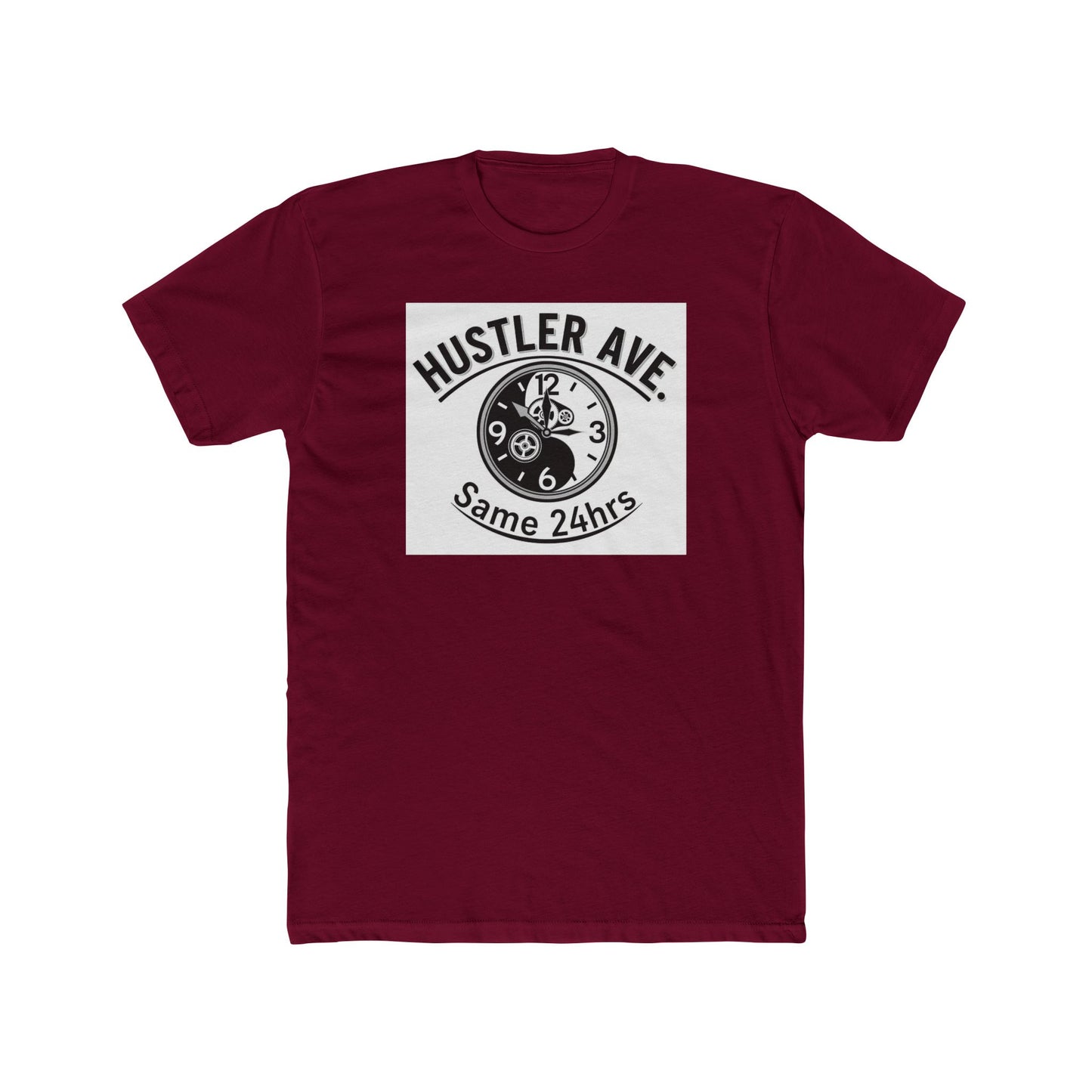 "Hustler Ave" Same 24Hrs Cotton Crew Tee