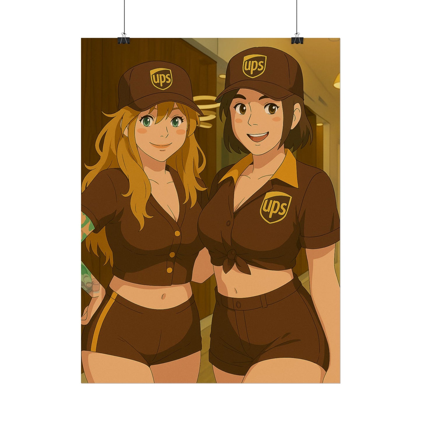 Loco Fits Anime Girls 'UPS Girls' Poster