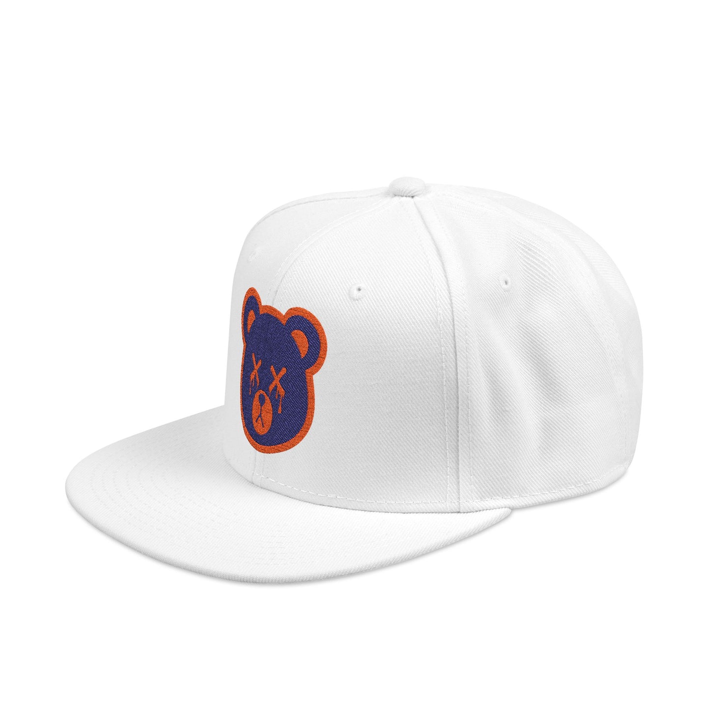 "Wicked Way" Deady Bear Head Royal Blue & Orange Snapback
