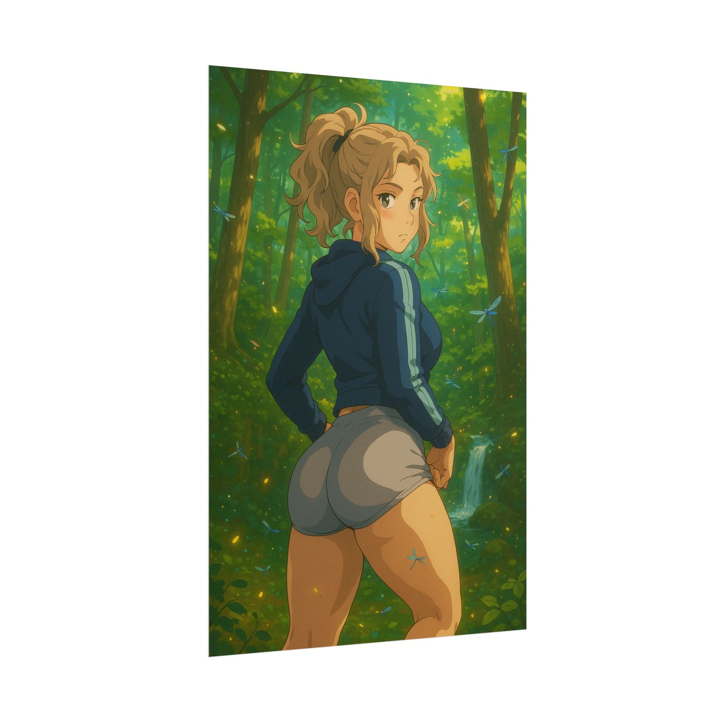 Loco Fits Anime Girls 'Dragonfly Waterfall' Poster