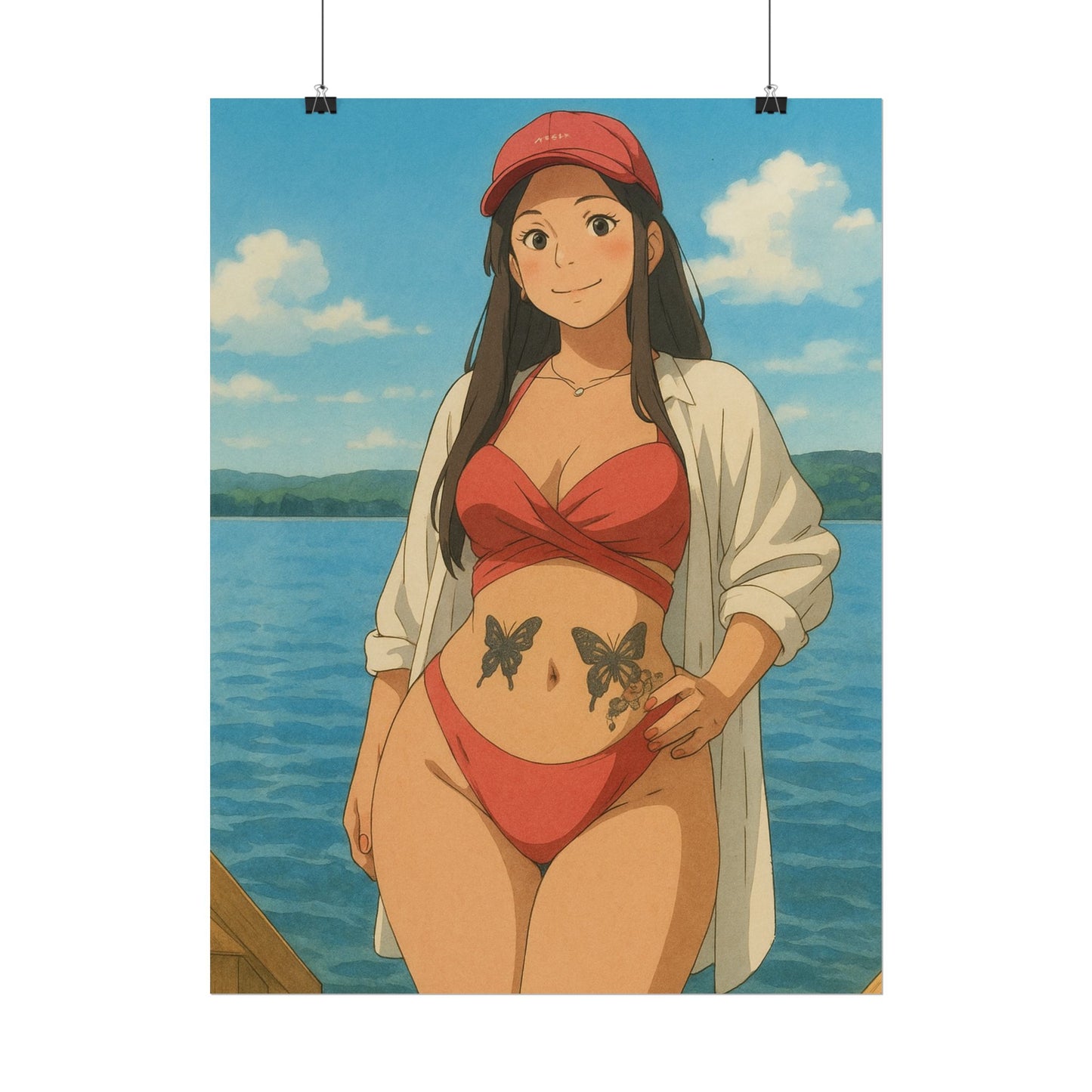 Loco Fits Anime Girls 'On the Dock' Poster