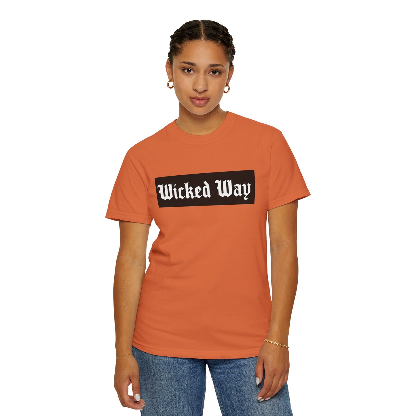 "Wicked Way" Block Gothic Lettering T-shirt