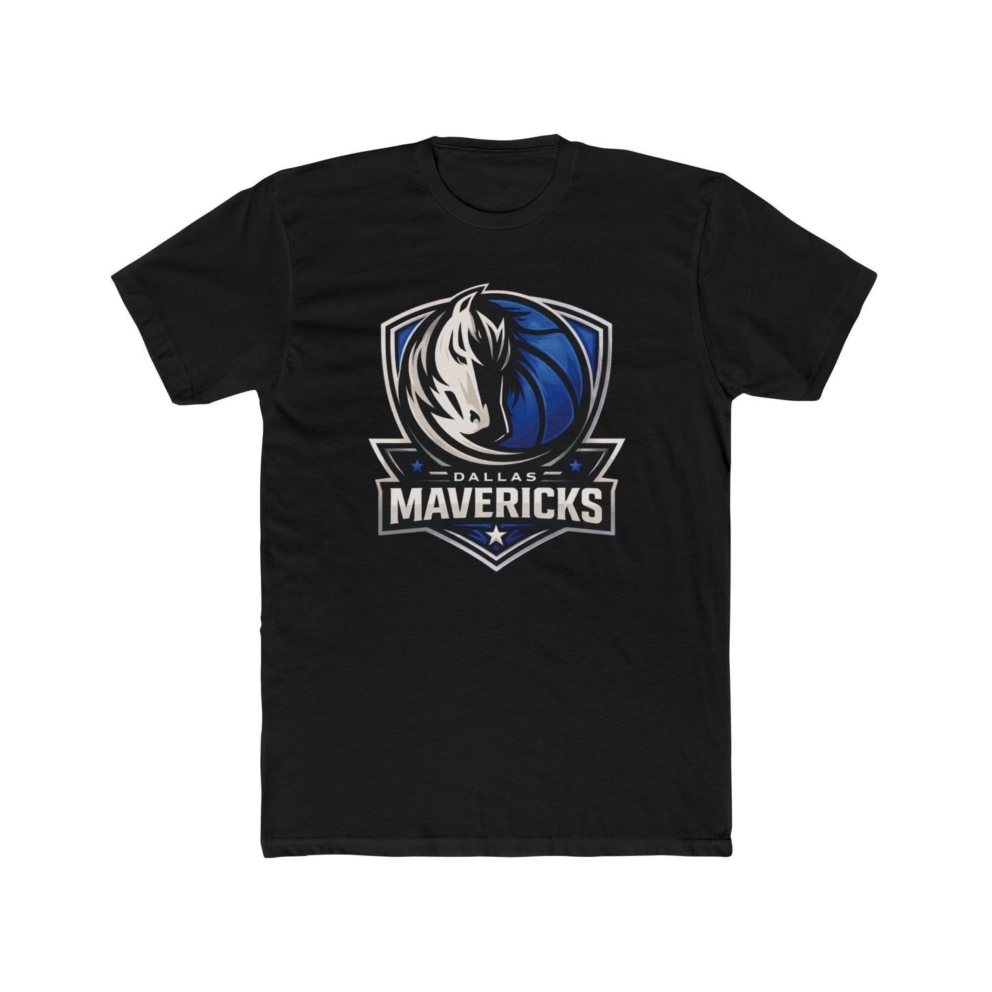 Loco Fits New "NBA Dallas Mavericks Basketball Concept Logo" Cotton Crew Tee